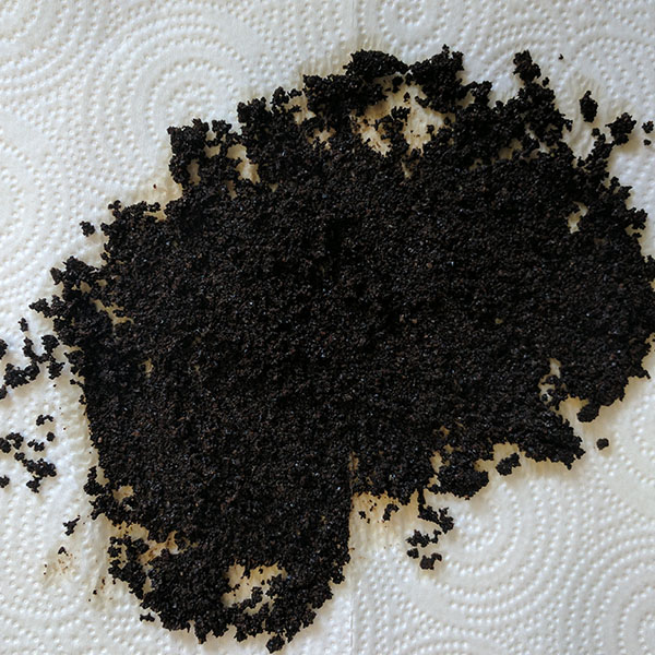 Drying used coffee grounds