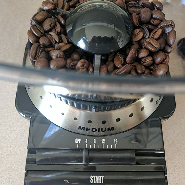 Up Close Cuisinart Coffee Grinder Controls