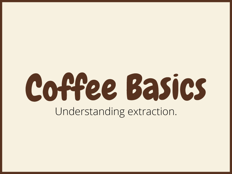 Coffee basics understanding extraction